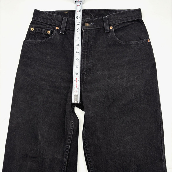 1993 Levi's 550 Black Denim High Rise Relaxed Tapered Jeans 11 29x31" USA Made - Picture 10 of 16